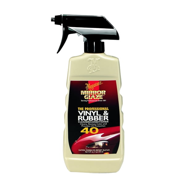 Meguiars Protecteur de Vinyle M4016 Glaçage Miroir; Bouteille Vaporisateur de 16 Onces; Simple; à Utiliser pour Nettoyer et Revitaliser les Surfaces en Vinyle/caoutchou
