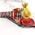 thumbnail image 4 of YATAV Christmas Train Set - Train Toys with Smokes,Lights and Sound,Toy Train Set for Under Christmas Tree,Fun Model Trains for Christmas Toys Gifts(Red,4 Trains), 4 of 9