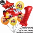 thumbnail image 2 of 1set Fire Truck Balloons Set Red 32inch Number Balloon Flame Balloons for Baby Shower Firefighter Birthday Party Decoration, 2 of 5