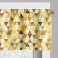 thumbnail image 5 of Ambesonne Abstract Valance & Curtain, Triangle Rhombus Funky, 55"x24", Yellow Brown White, 5 of 6