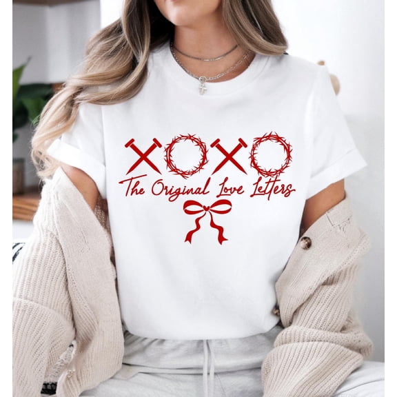 Fukika XOXO Valentine's Shirt, The Original Love Letters, Christian Valentine's Day Shirt, Christian Gift for Women, Jesus Valentine's Shirt