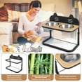 thumbnail image 6 of Gymax Elevated Pet Feeder w/ 2 Stainless Steel Cat Food & Water Bowls, 6 of 10