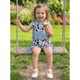 thumbnail image 6 of Toddler Cowgirl Outfit Girls Western Shirt Ruffle Sleeve Top Shorts Set Kids Denim Outfit, 6 of 8