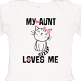thumbnail image 4 of Inktastic My Aunt Loves Me Kitty Girls Long Sleeve Baby Bodysuit, 4 of 5