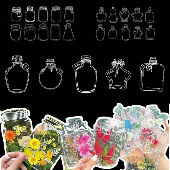 Thousand Flower Bookmark, DIY Transparent Dried Flower Bookmarks, Clear Acrylic Bookmarks,Transparent Dried Flower Bookmarks,Diy Transparent Bookmarks,DIY Transparent Bookmarks 20PCS