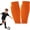 Orange, variant on Soccer Shin Guards for Youth, Honeycomb Protective Pads with Lightweight Design