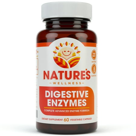 Digestive Enzymes Complete - Advanced Multi Enzyme Supplement for Better Digestion & Absorption. Help Gas Relief, Discomfort, Bloating, IBS, Gluten & Lactose Intolerance