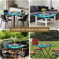 thumbnail image 5 of Colorful Rainbow Tie Dye Spiral Pattern Square Fitted Tablecloth with Elastic Edge,Square Table Cover,Washable Elastic Table Cover for Home Kitchen Party Decor 34"x34", 5 of 6