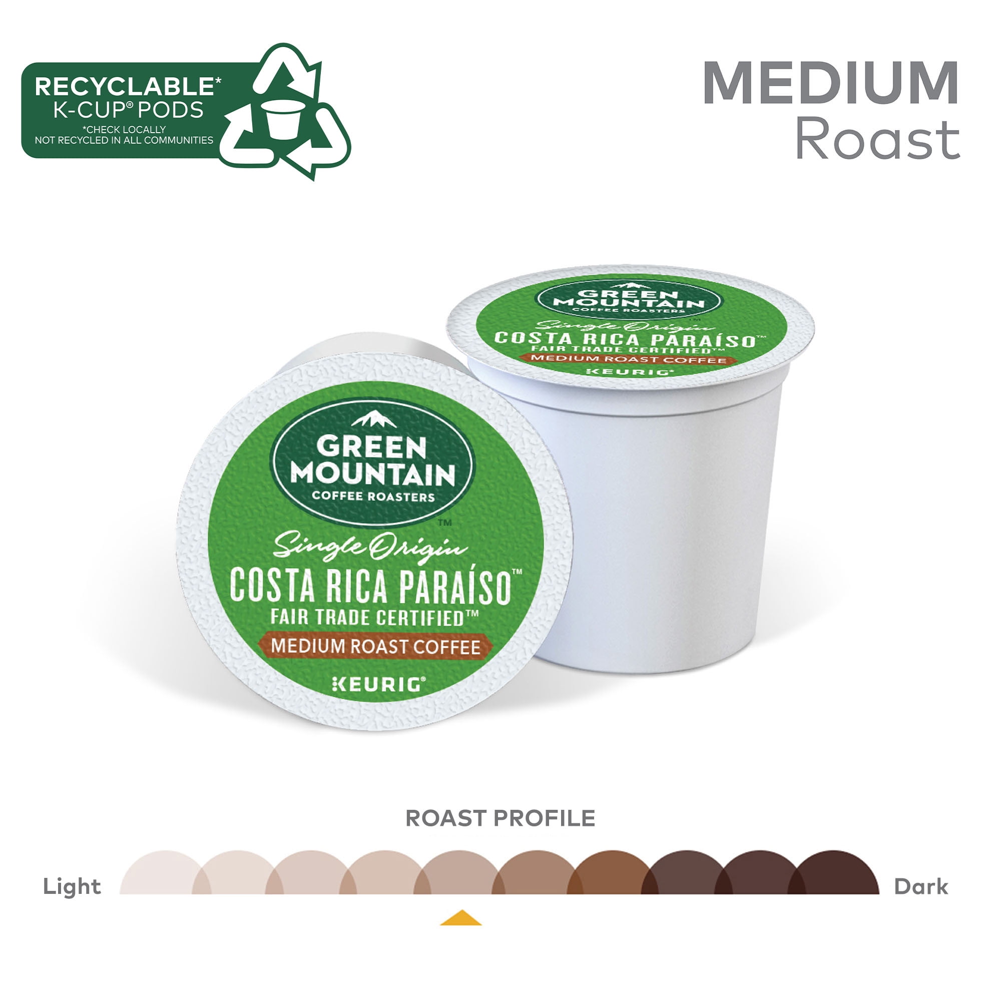 Green Mountain Coffee® Roasters Costa Rica Paraiso Single-Serve K-Cup Pods, Medium Roast Coffee, 24 Count