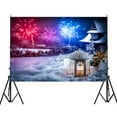 thumbnail image 3 of LELINTA Christmas Backdrops 5X7ft Photography Backdrop Christmas Town White Snow Background Outdoor Scene Christmas Tree Customized Photography Background Studio Prop 10+ Colors, 3 of 4
