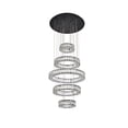thumbnail image 5 of Home Decorative Monroe 25 Inch Led Five Ring Chandelier - Black, 5 of 9