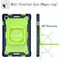 thumbnail image 4 of Epicgadget Case for Samsung Galaxy Tab A8 10.5 Inch (SM-X200/SM-X205/SM-X207) 2022 Released - Protective Hybrid Shockproof 360 Rotating Ring Stand Cover Case with Shoulder Straps (Navy Blue/Green), 4 of 5
