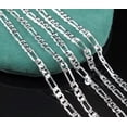 thumbnail image 3 of EOEMY 10Pcs Mens Lots 925 Silver 2.5mm Italian Figaro Link Chain Necklace 16-30 Inches-26, 3 of 5