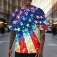 thumbnail image 2 of UVEASISHA 4th of July Graphic Tees for Men Novelty American Flag Stars Stripes Printed T-Shirts Big and Tall Casual Short Sleeve Patriotic Tshirt Silver 5XL, 2 of 7