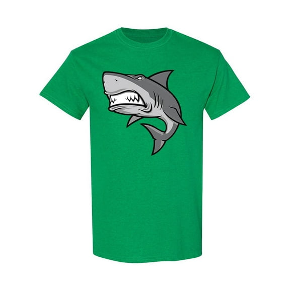Wild Angry Shark T-Shirt Men -Image by Shutterstock, Male XX-Large