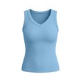 thumbnail image 7 of VBVC Women's Plus Ribbed V Neck Fitted Tank Tops , Ladies' Basic Sleeveless Camisole , Summer Casual Layering Shirts For Women, L-5XL, 7 of 7