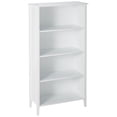 thumbnail image 1 of Kings Brand Furniture White Finish Wood 4-Shelf Bookcase, 1 of 4