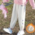 thumbnail image 7 of CSCHome Kids Fleece Active Sweatpants Teen Girls Elastic Waistband Casual Sports Pants Autumn Winter Athletic Jogger Pants 4-15 Years, 7 of 7