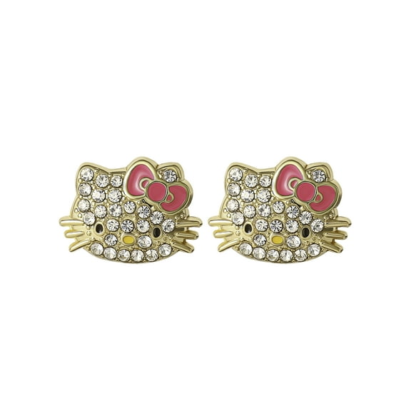 Sanrio Hello Kitty Girls Pave Crystal Stud Earrings