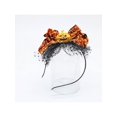 thumbnail image 5 of 1pc Multicolor Halloween Pumpkin & Spider Web Mesh Hair Hoop/ Headband For Women, Perfect For Outdoor Parties, 5 of 5