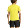 thumbnail image 5 of Boys Solid Short Sleeve Two Piece Swim Set, Crew Neck Rash Guard Top & Swim Trunks for 3-14 Years Old Kids Beach Surf Bathing Suit Yellow 13-14 Years, 5 of 9