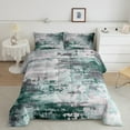 thumbnail image 2 of Watercolor Ombre Comforter Set,Modern Abstract Bedding Set Teens,Light Blue Green Tie Dye Batik Bed Set,Gradient Grunge Art Quilt Comforter (Light Blue Green,King), 2 of 6