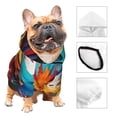 thumbnail image 3 of Cauagu Colorful Paint Print Pattern Winter Pet Hoodie Sweatshirts- Dog Hoodie Sweater with Leash Hole - Cute Dog Hoodie - Pet Clothes Puppy Cat Custume -X-Small, 3 of 8