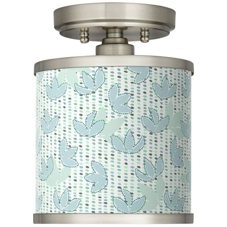 

Giclee Gallery Spring Cyprus 7 Wide Brushed Nickel Ceiling Light