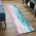 thumbnail image 3 of 2'x6' Rug Runners for Hallways Kitchen, Turquoise Pink Coastal Non Slip Entryway Beside Floor Carpet Runner, Summer Beach Nautical Washable Laundry Room Bedroom Throw Rugs Mat for Family Pet, 3 of 8