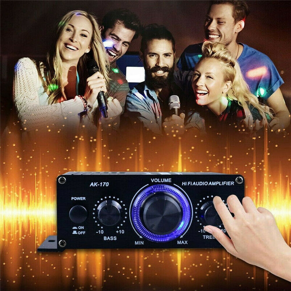 Amplificateur Audio Stéréo Numérique HIFI 400W Radio FM Micro Voiture Maison