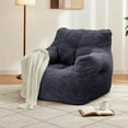thumbnail image 4 of LinkRomat Bean Bag Chair, Bean Bag Sofa with Tufted Soft Stuffed Filling, Fluffy and Lazy Sofa with Premium Memory Foam Filler for Living Room, Bedroom, Dorm,Blue, 4 of 8