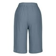 thumbnail image 6 of Audhol Linen Shorts for Women! Shorts for Women Knee Length High Waisted Drawstring Casual Summer Pants 2025 Wide Leg Womens Linen Shorts Sky Blue 3XL, 6 of 7
