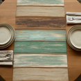 thumbnail image 5 of Table Runners 70 Inches Long Dress Scarves, Teal Brown Farmhouse Coffee/Dining/Kitchen Table Decor, Holiday Table Runner, Farmhouse Rustic Wooden Plank Board 13x70 Inch, 5 of 9