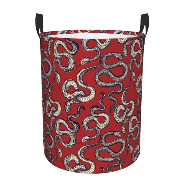 Fotbe Snake Cesto de Ropa con Asas, Cesto Impermeable de Gran Capacidad, Bolsa de Lavado para Dormitorio, Cesto de Ropa con Ruedas y Asas-Medium