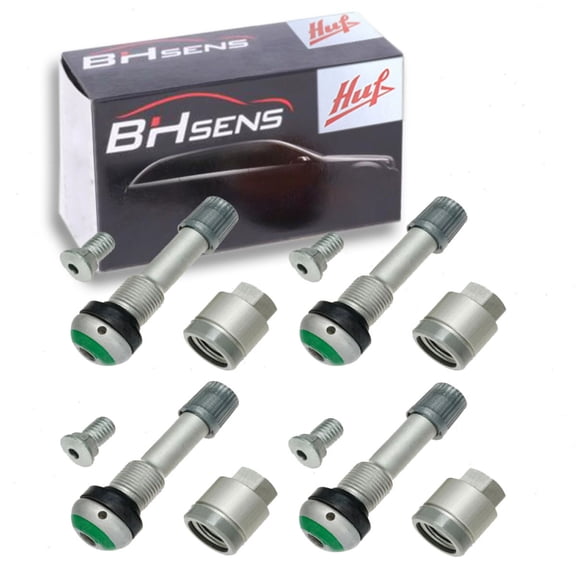 4 pc Huf TPMS Sensor Service Kits compatible with BMW 328i 1999-2014 - Green Seat