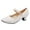 Beige, variant on Female Teacher Latin Dance Shoes Adult Body Dance Exercise Plus Size Shoes Trendy Mid Heel Dance Shoes Low Chunky Heels Comfortable Dress Shoes