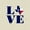 Z6 Love Texas, variant on Jordan Manufacturing 18" x 18" Beige Love Texas Outdoor Throw Pillow