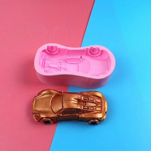 1pc, Car Shaped Chocolate Mold, 3D Silicone Mold, Sports Car Candy Mold, Fondant Mold, Biscuit Mold, For DIY Cake Decorating Tool, Baking Tools, Kitchen Gadgets, Kitchen Accessories, Home Kitchen Item