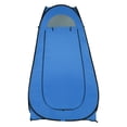 thumbnail image 2 of 1-2 Person Blue Pop Up Privacy Tent for Camping & Outdoor Use | Instant Toilet Shower Changing Room Shelter with Steel Frame, Zipper Door & Storage Pocket | 120x120x190cm, 2 of 12