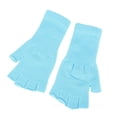 thumbnail image 2 of Guantes cálidos de medio dedo con boca larga y manga larga de acrílico de color sólido a la moda, 2 of 3