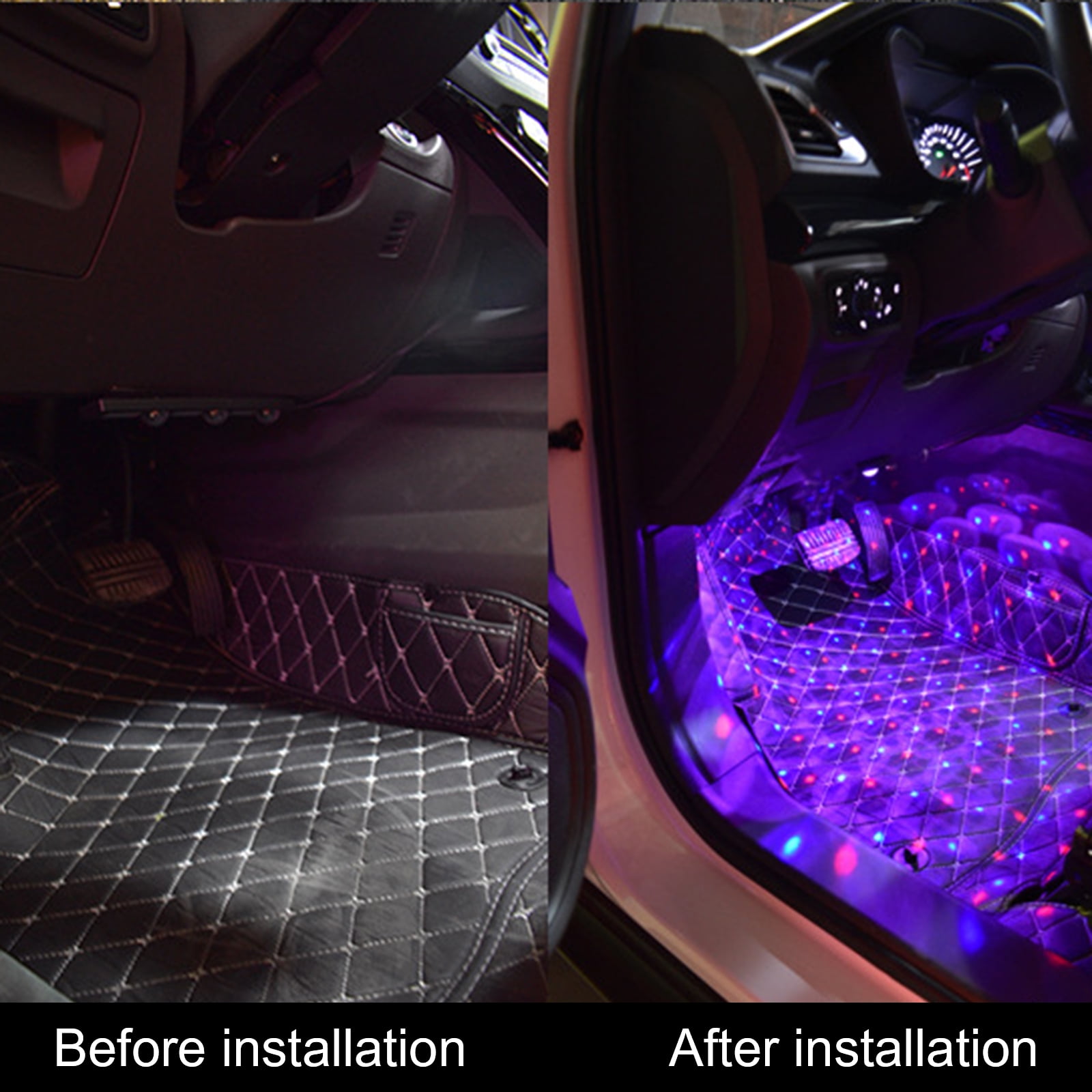 USB LED Atmosphere Lamp Sound Control Car Interior Ambient Star Light Decor Lamp