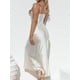 thumbnail image 4 of Lucakuins Vestido de noche largo de verano para mujer, sin mangas, sin espalda, con decoración de flores de satén, vestido de fiesta Lucakuins  moda, 4 of 7