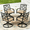 Swivel Chairs*4, variant on SUNCROWN Patio Metal Outdoor Dining Stackable Wrought Iron Porch Chair Set of 2, Black