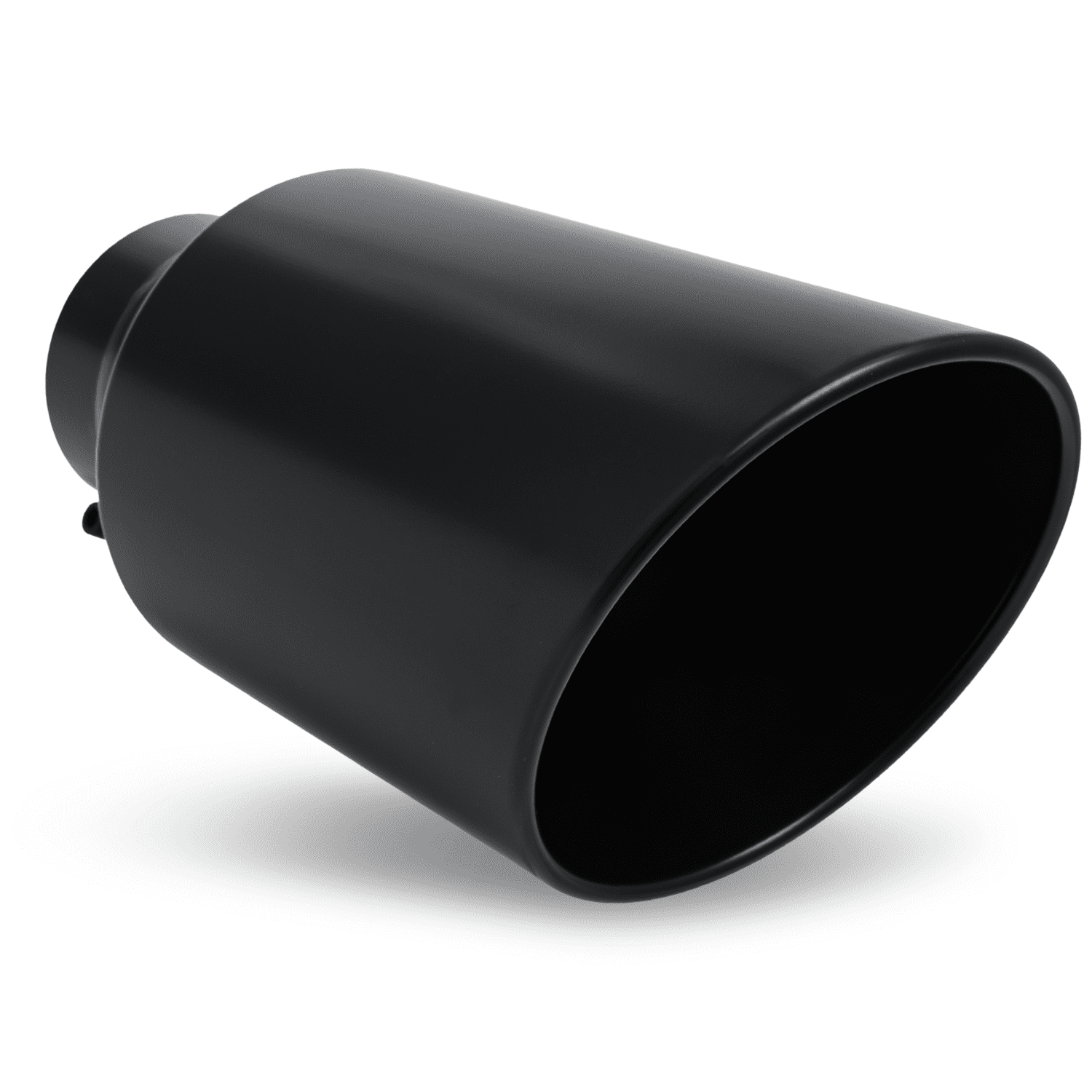 Universal 3-Inch Dual Tip Black Stainless Steel Weld-On Exhaust Muffler - 2.5 Inch Inlet