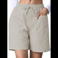 thumbnail image 3 of Omen Casual Shorts Drawstring Comfy Elastic Waist Summer Pull on Short with Pockets, 3 of 7