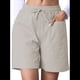 thumbnail image 3 of Pantalones Cortos Casuales Omen con Cordón Ajustable, Cintura Elástica Cómoda, Pantalones Cortos de Verano con Bolsillos, Color Albaricoque M, 3 of 7