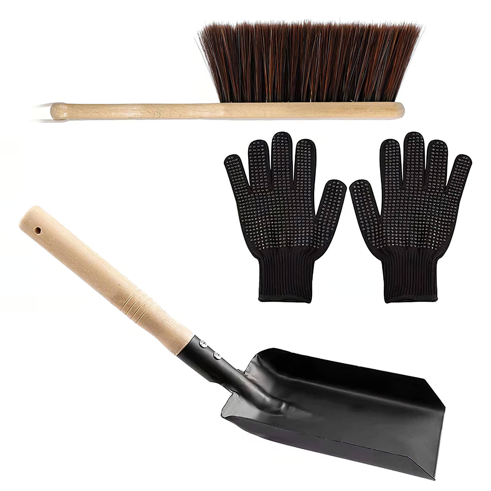 2 x Small Hand Shovel Black Metal 5" Coal Shovel Fire Accessories Ash Dust Pan 