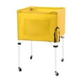 thumbnail image 3 of Bola de almacenamiento Bin Rolling Sports Ball Cart Larcher versátil de almacenamiento Plegado con ruedas para el garaje de baloncesto del gimnasio de Amarillo, 3 of 8