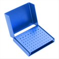 thumbnail image 1 of Caja Organizadora con Soporte para Fresas de 76 Agujeros, Caja Esterilizadora de Aleación de Aluminio, Caja de Autoclave Azul, 1 of 5