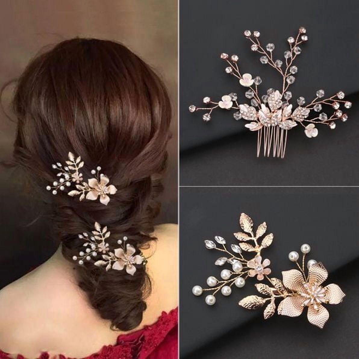 EKE Women’s Hair Clip Vintage Retro Back-Wear Elegant Hair Accessory with Fashion Texture